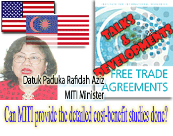 Questions for Rafidah on Malaysia-US FTA